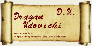 Dragan Udovički vizit kartica